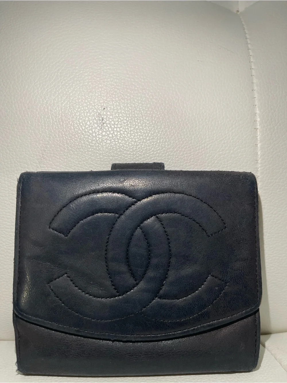 Authentic CHANEL Timeless CC Logo Lambskin Leather Wallet